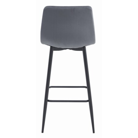 Hoker Do Jadalni Kuchni Baru Wysoki Arceto - Ciemny Szary Aksamit / Nogi Czarne X 3