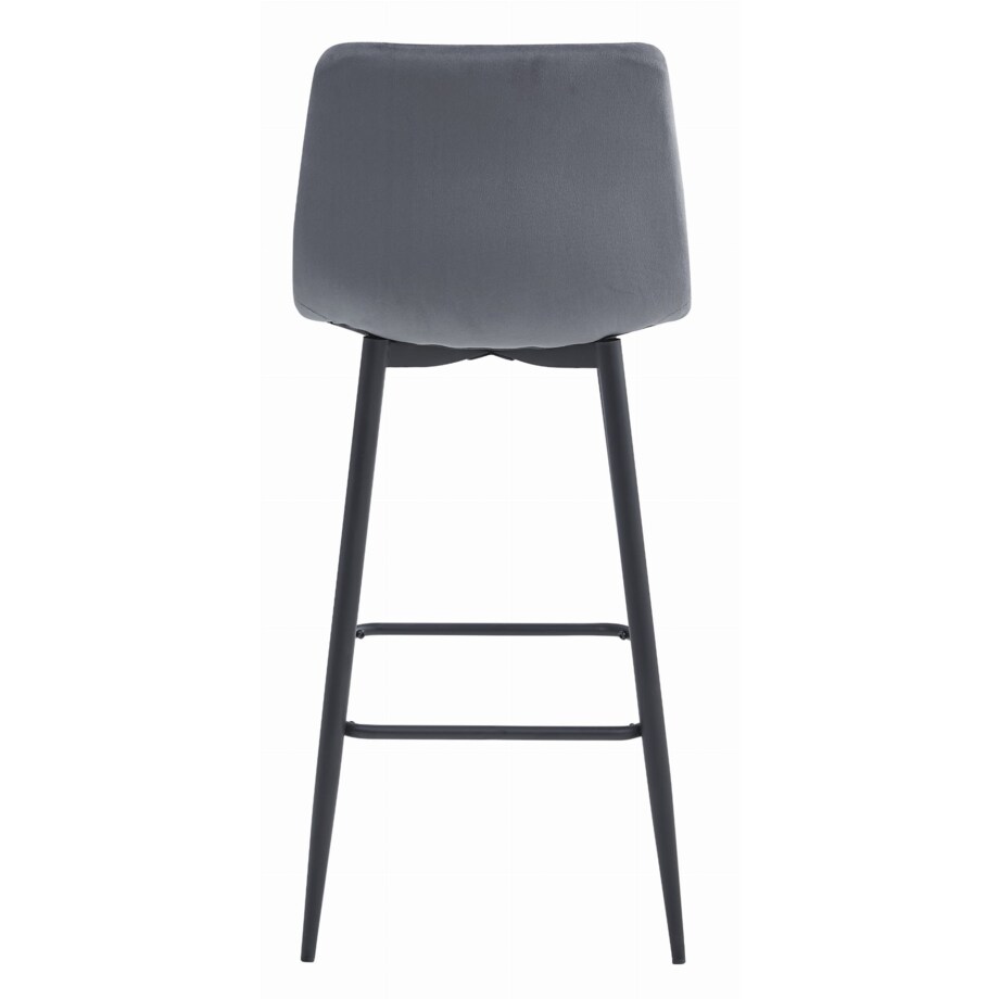 Hoker Do Jadalni Kuchni Baru Wysoki Arceto - Ciemny Szary Aksamit / Nogi Czarne X 3