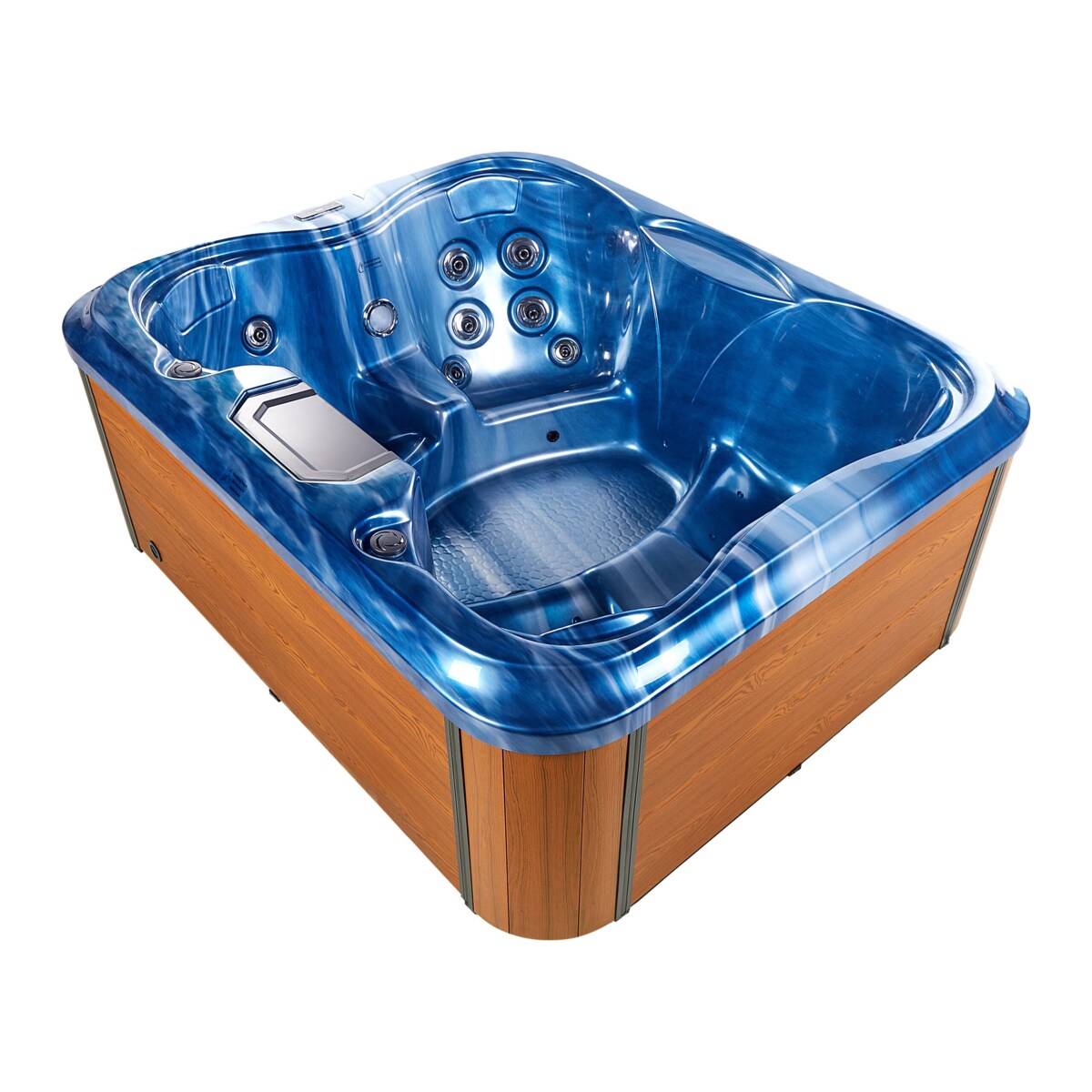 ｈaｎa Wanna z hydromasażem Sabina 180x150 kawa obudowa czekoladowa