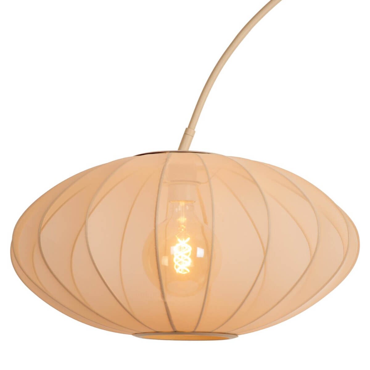 Łukowa lampa podłogowa Corina 03747/60/38 Lucide do sypialni beżowa