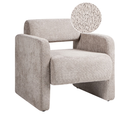 Fotel HALLSBERG Boucle Beżowoszary