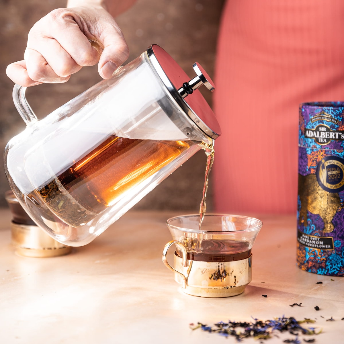 Zaparzacz do kawy herbaty 0.60L French Press srebrny KLAUSBERG