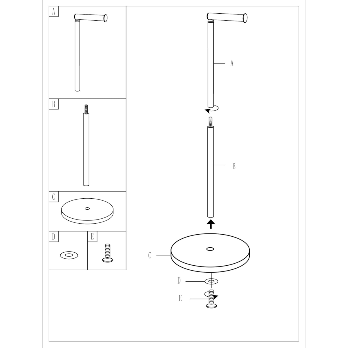 Stojak na papier toaletowy LOKIA