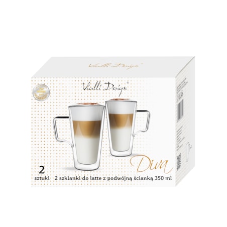 Komplet 2 szklanek do latte 350ml Diva 6490