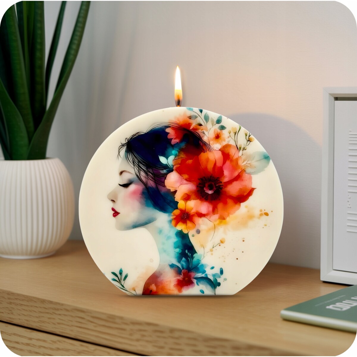 Świeczka Sojowa Bezzapachowa Prezent dla Żony Świeca Upominek Dekoracyjna