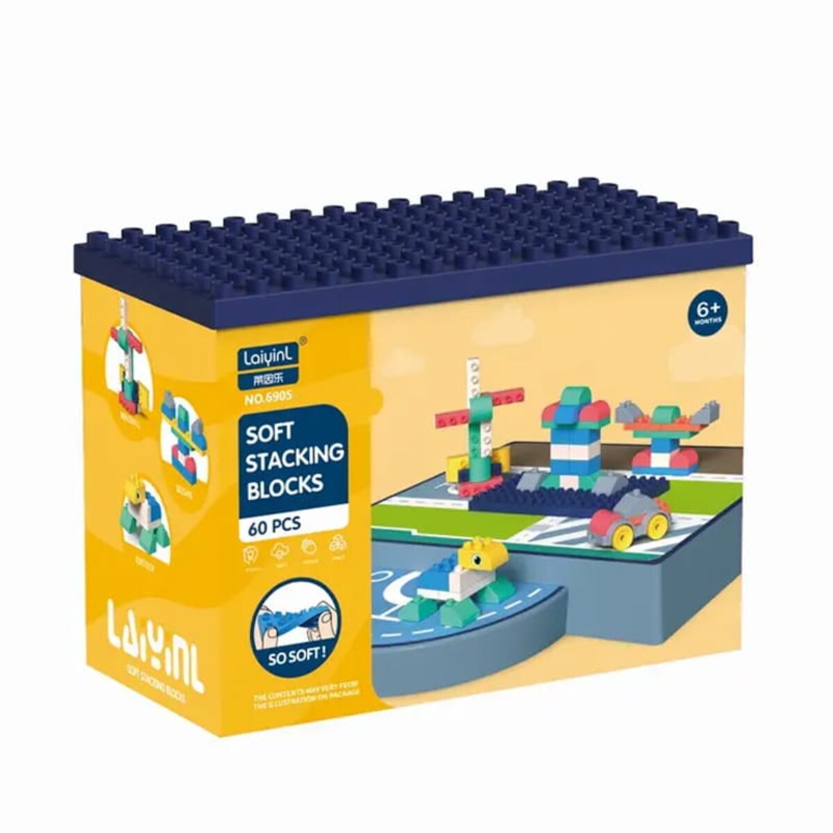 SOFT blocks - miękkie klocki konstrukcyjne 60 elementów