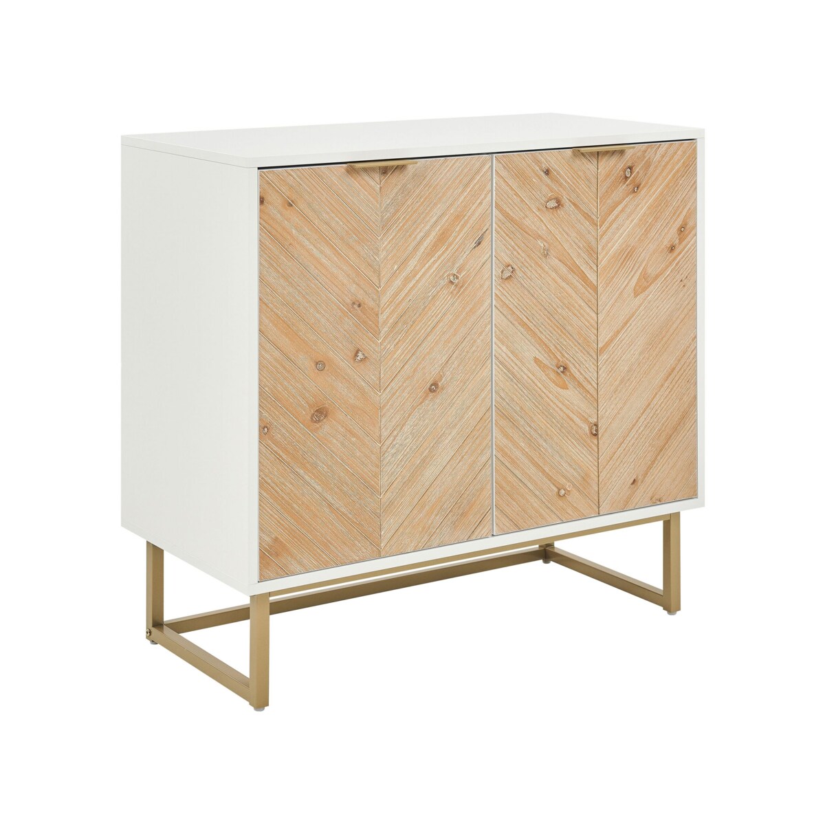 Szafka dwudrzwiowa jasne drewno z białym ALASKA