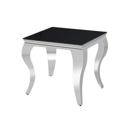 Ława PRINCE B 55x55 czarna/chrom