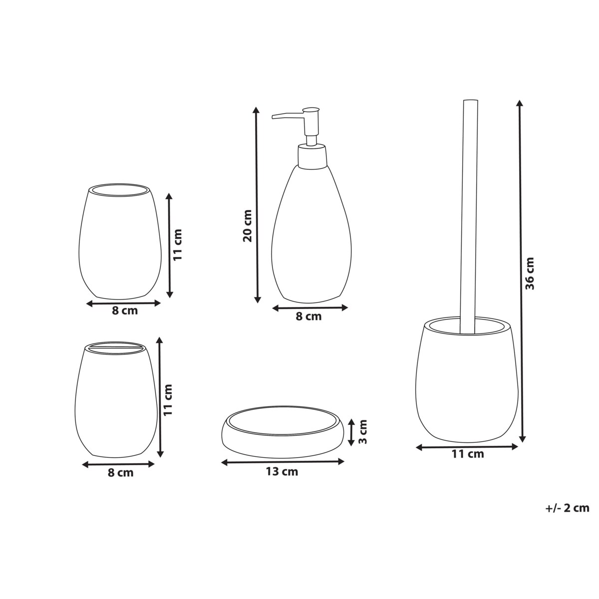 Zestaw akcesoriów łazienkowych 5 elementów SAMIRIA Miętowy