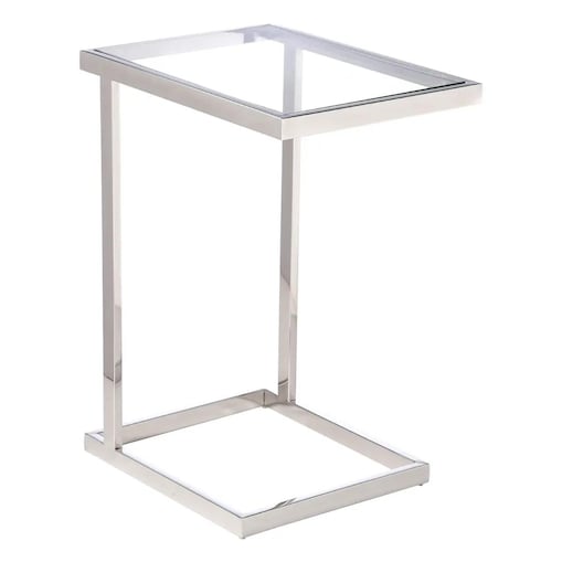 Nowoczesny stolik szklany Hudson HU-ST1544S Cosmolight srebrny