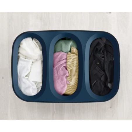 Kosz na pranie czarny Tota Trio, 90 l, Joseph Joseph