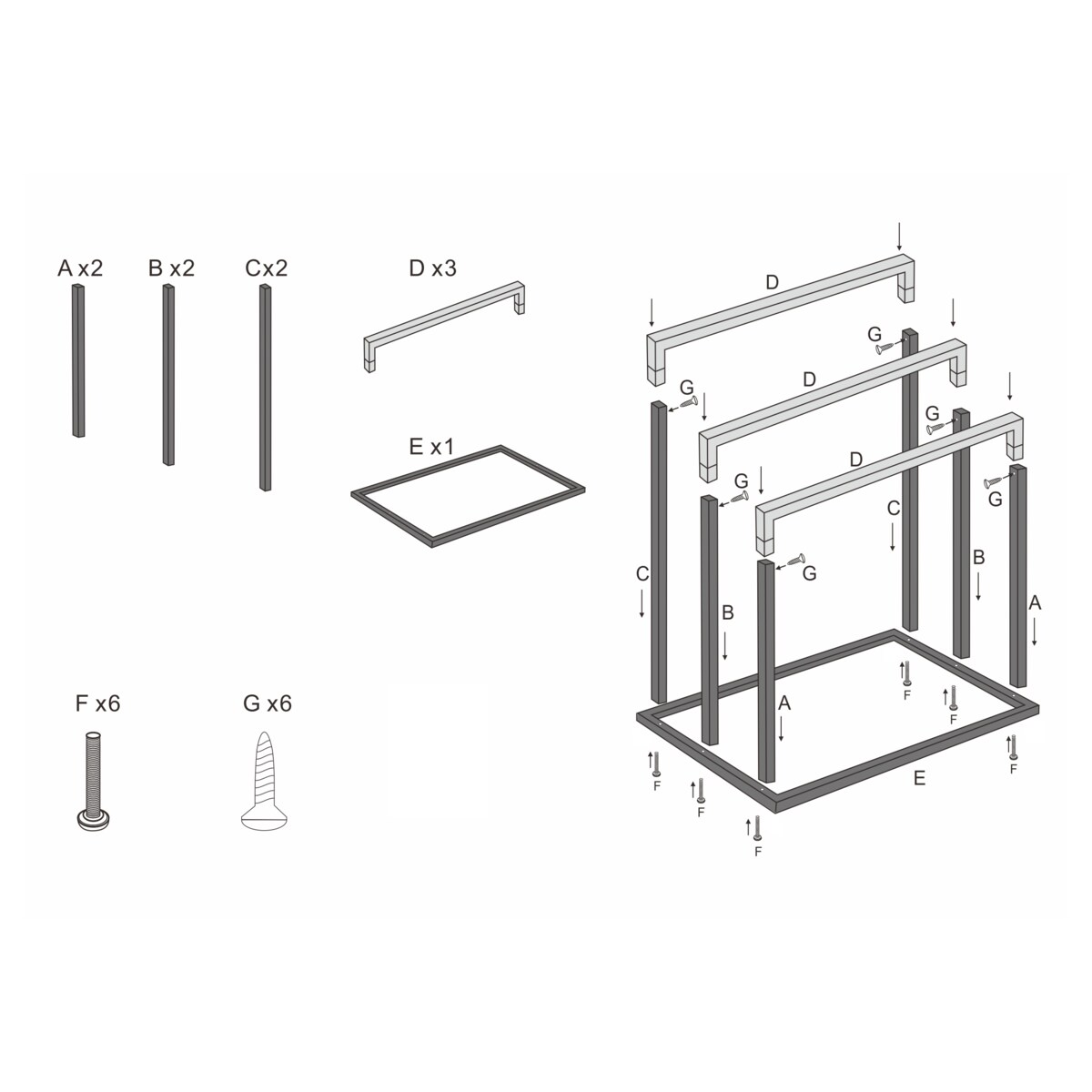 Stojak na ręczniki 3-ramienny BALVO