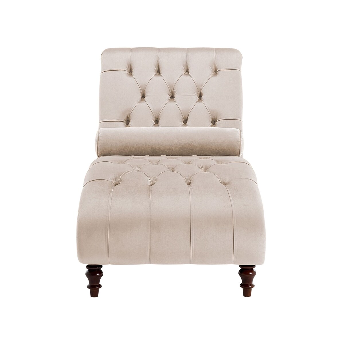 Szezlong welurowy beżowy MURET