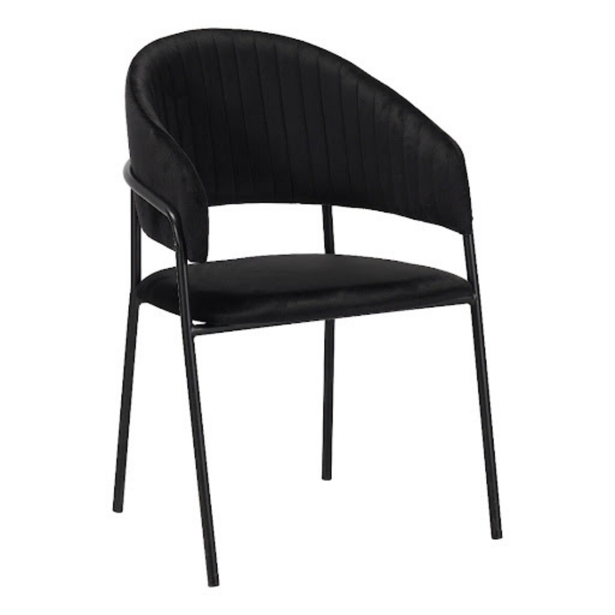 Krzesło tapicerowane nowoczesne wygodne pikowane do jadalni salonu czarne welurowe