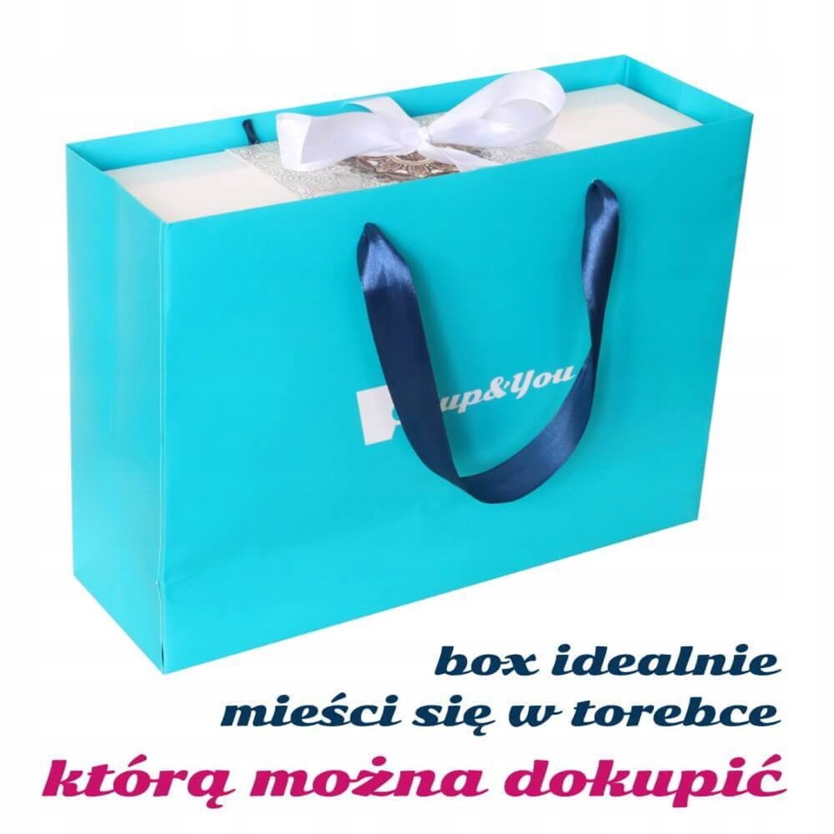 Klasyczny Duży kawowy ZESTAW BOX z czekoladowym sercem DLA BABCI PREZENT