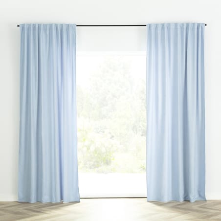 Zasłona BASIC na taśmie marszczącej 140x260cm błękitny szenil 1 szt. 140x260