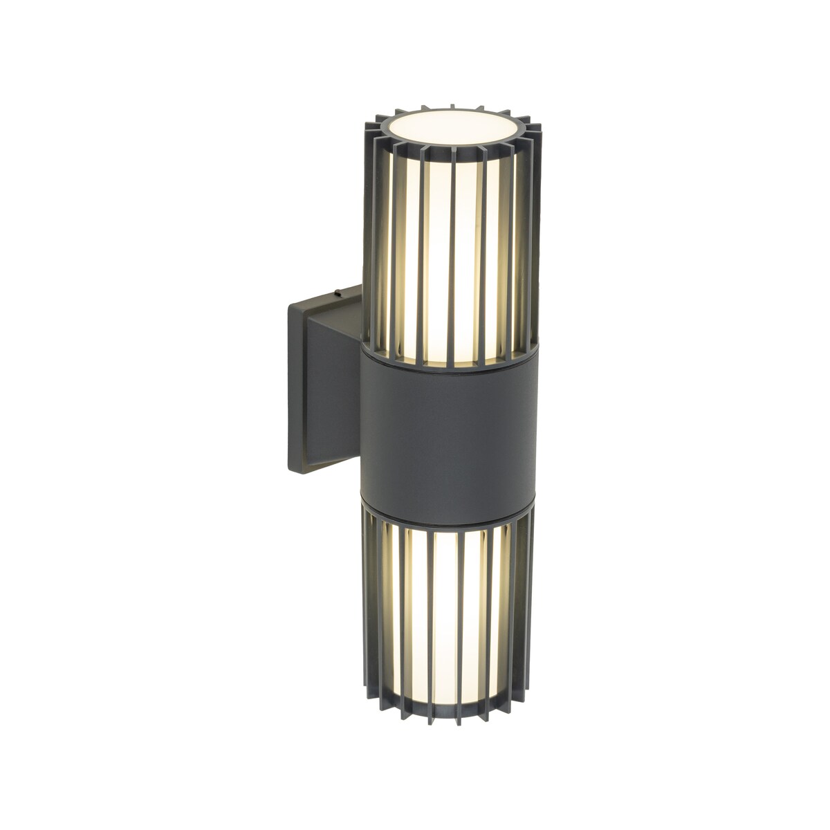 Kinkiet zewnętrzny TK Lighting RIBO GRAY IP54 2xE27 szary, nowoczesna lampa elewacyjna na taras i wejście