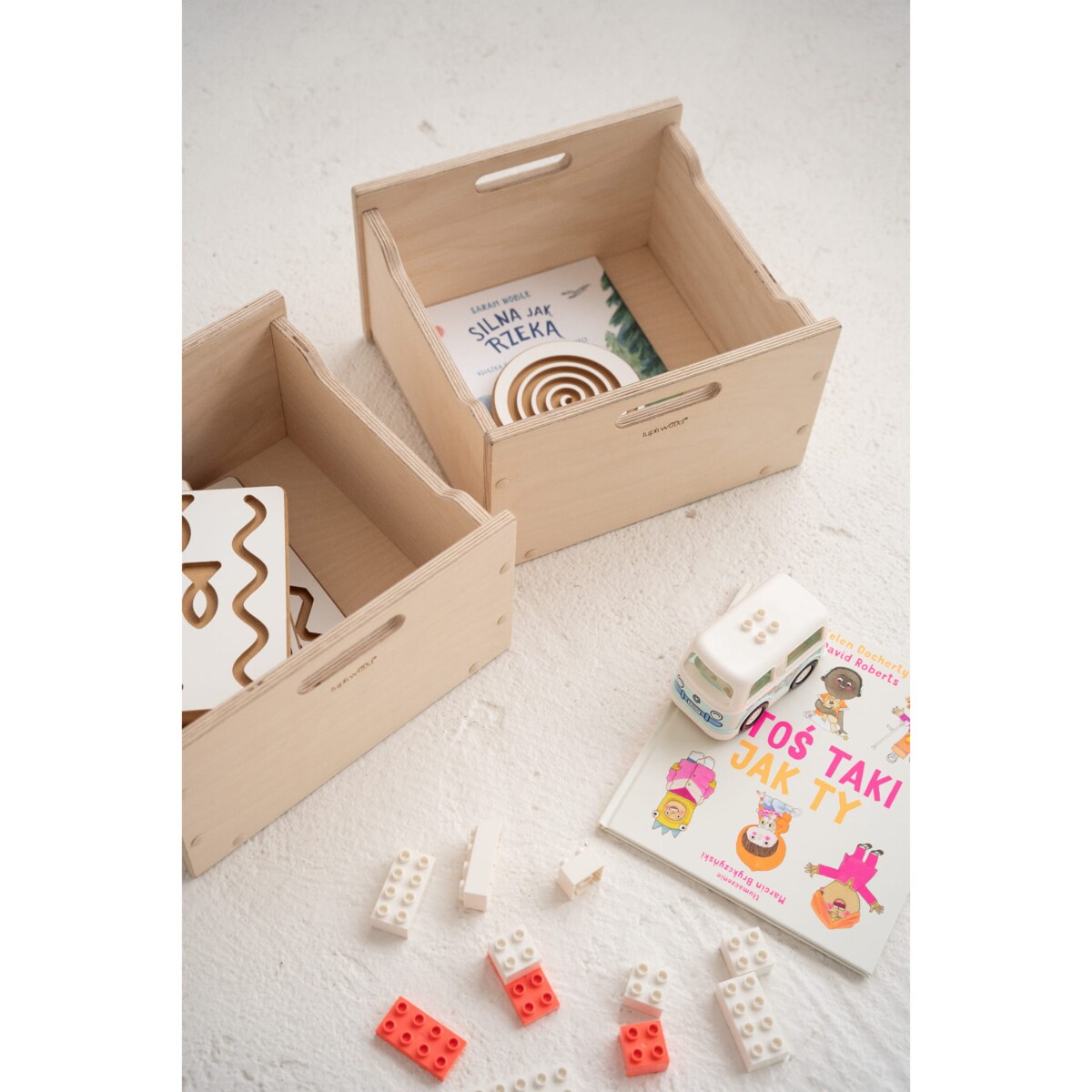 Duży BOX drewniana skrzynka na zabawki i inne cuda