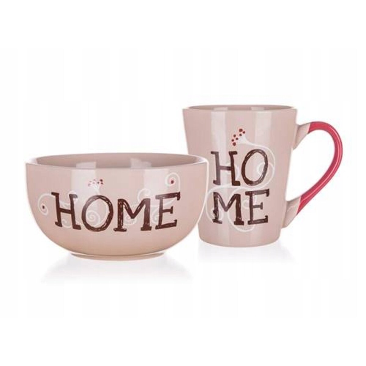 CERAMICZNY ZESTAW ŚNIADANIOWY KUBEK I MISKA HOME
