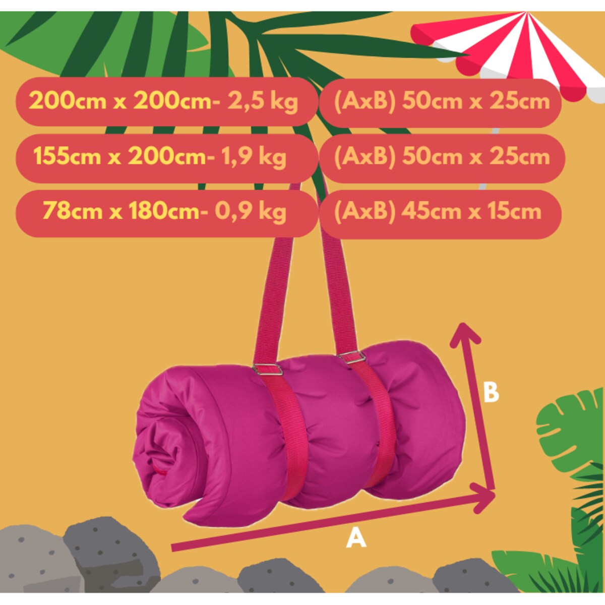 Mata na plażę 200x200 Flamingos