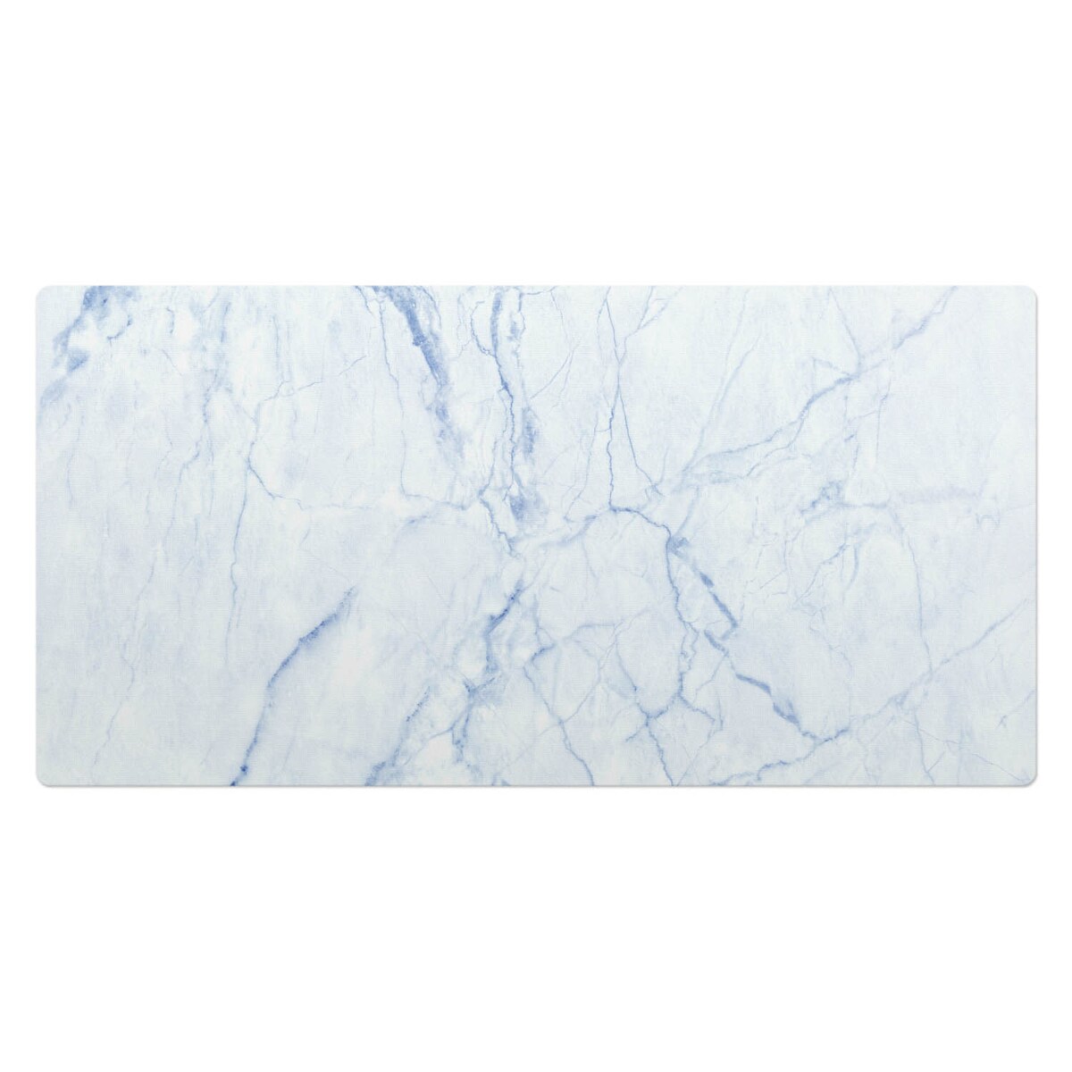 Biała mata na biurko Marmurowe żyłki, 100x50 cm