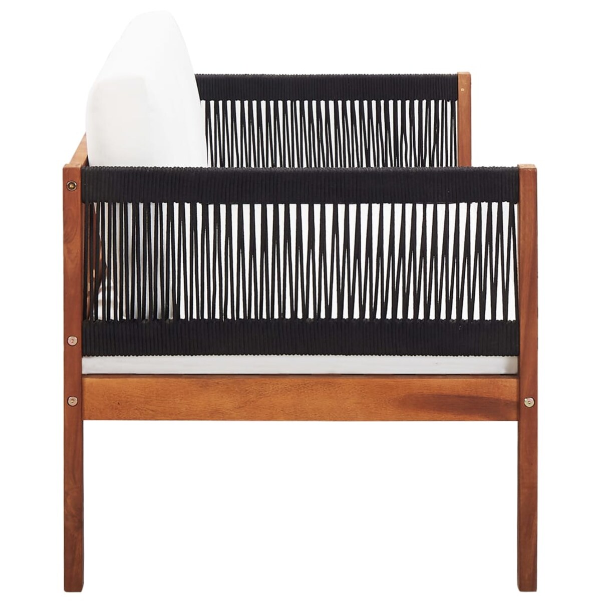 vidaXL Sofa ogrodowa, 2-osobowa, lite drewno akacjowe