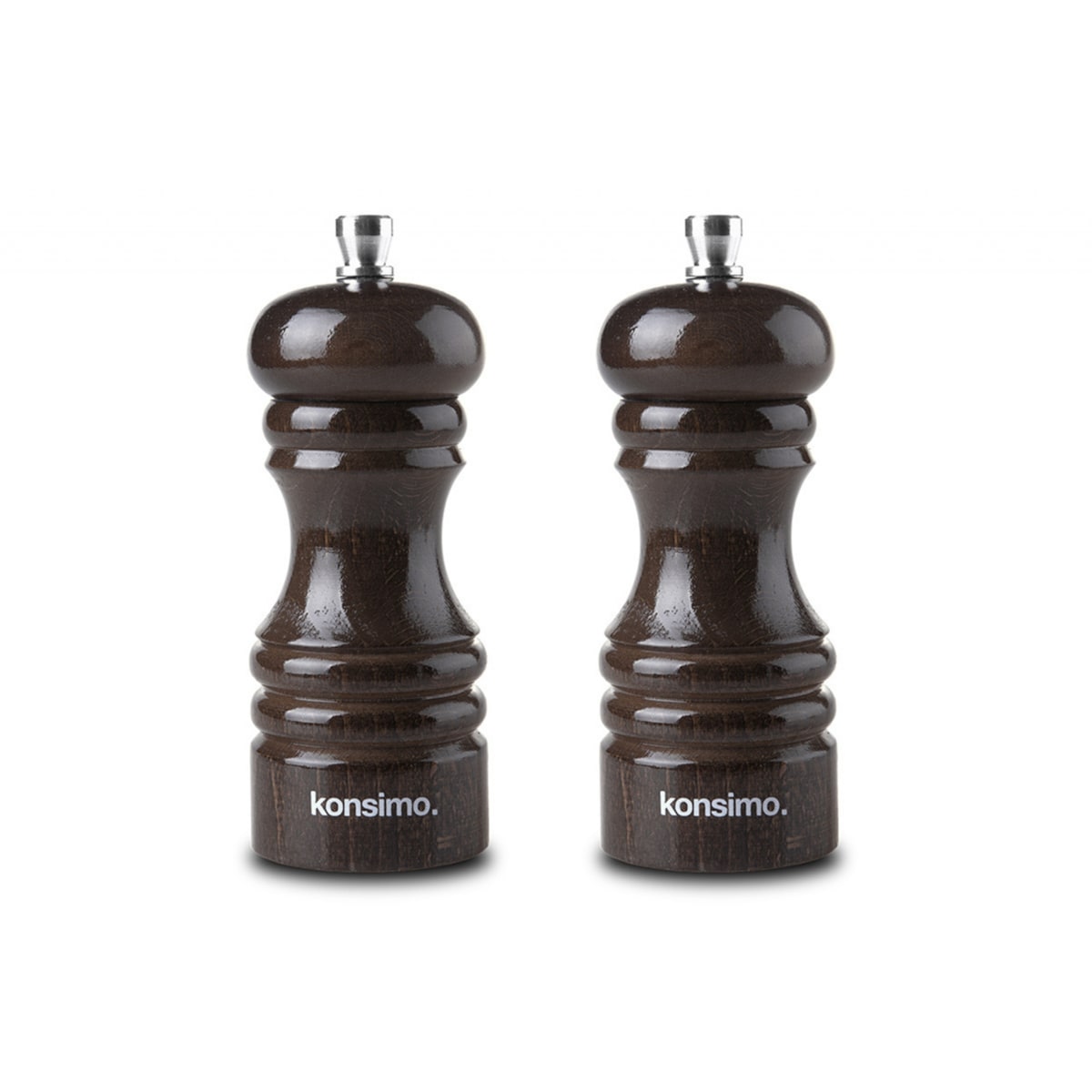 Konsimo MILOS Zestaw młynków 12 cm, 2 szt. wenge, wenge