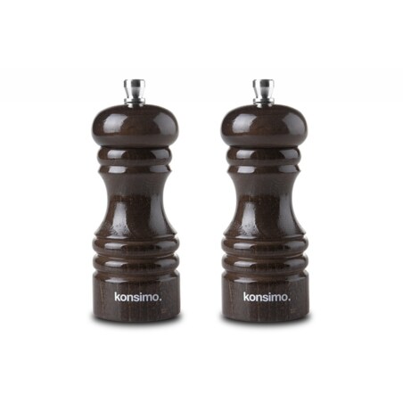 Konsimo MILOS Zestaw młynków 12 cm, 2 szt. wenge, wenge