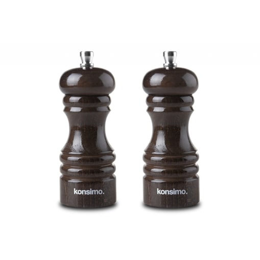 Konsimo MILOS Zestaw młynków 12 cm, 2 szt. wenge, wenge
