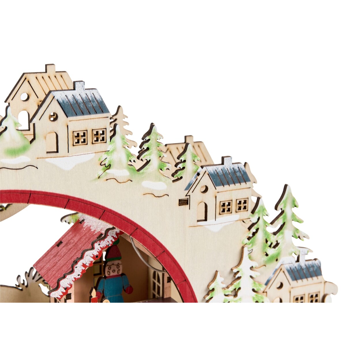 Dekoracja świąteczna LED SELURA 30 cm Jasnobrązowy