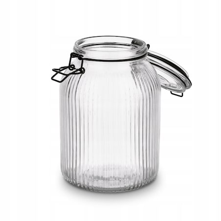 4x Słoik szklany pojemnik na jedzenie makaron grzyby ciastka 1,9 L KLIPS