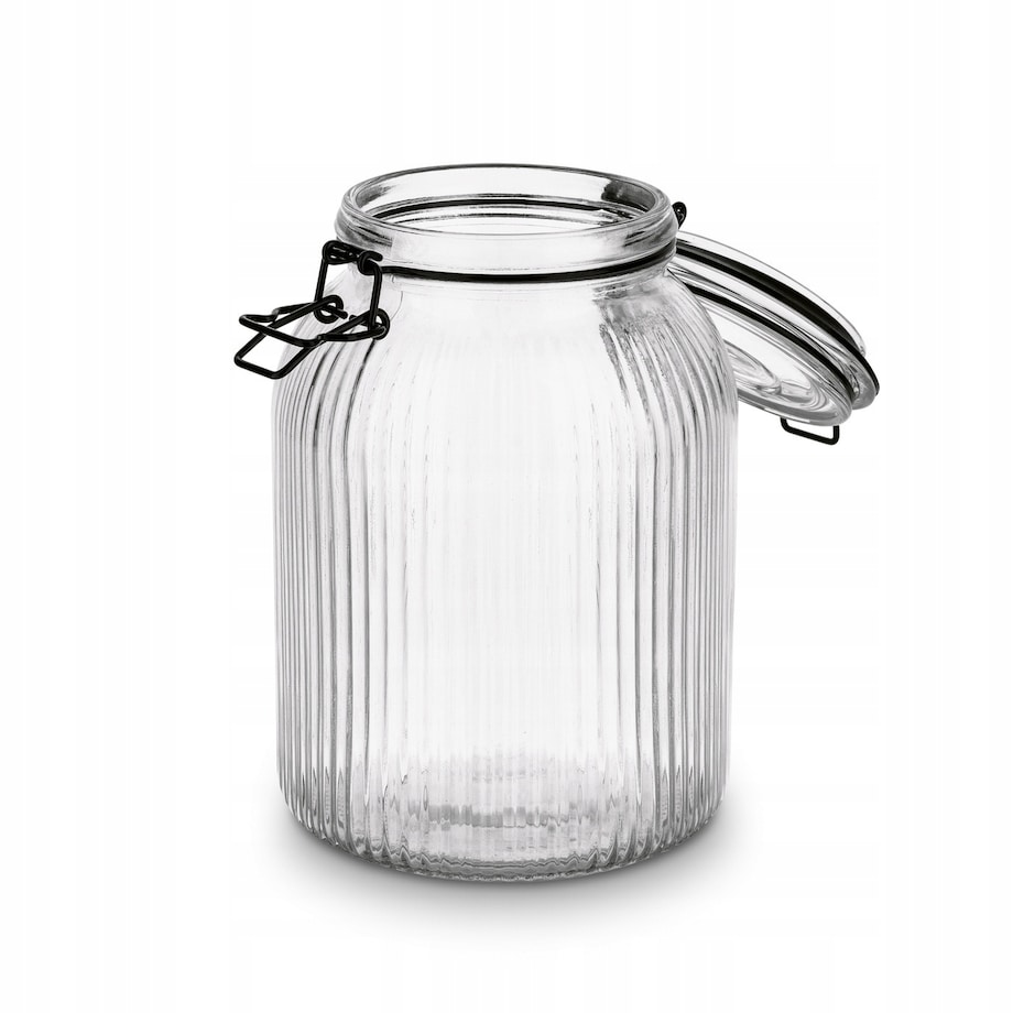 4x Słoik szklany pojemnik na jedzenie makaron grzyby ciastka 1,9 L KLIPS