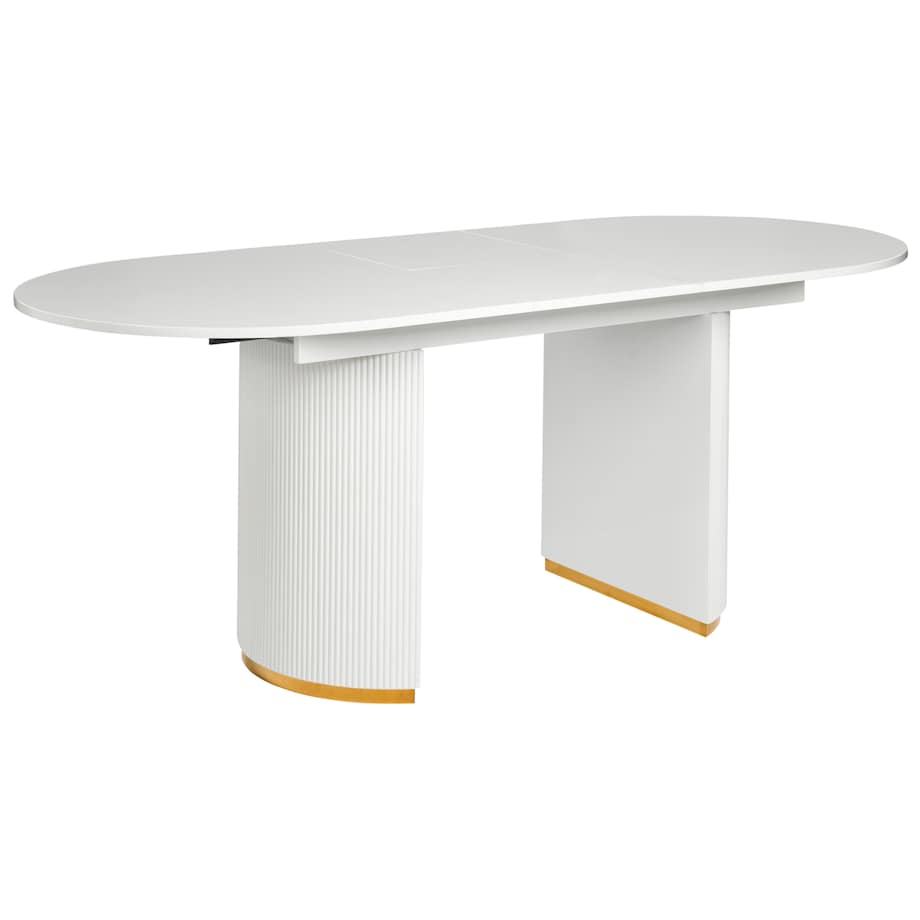 Stół do jadalni rozkładany DULVERTON Biały 160/200 cm 90 cm