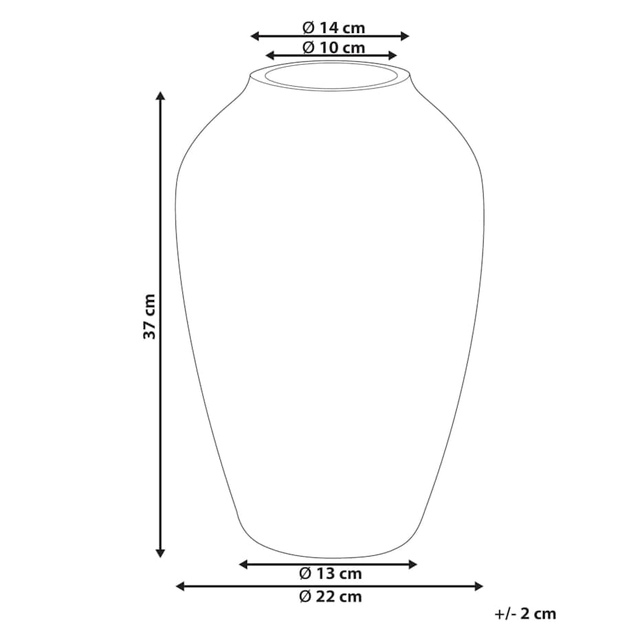 Wazon na kwiaty OCANA Ceramika 37 cm Ciemnoniebieski