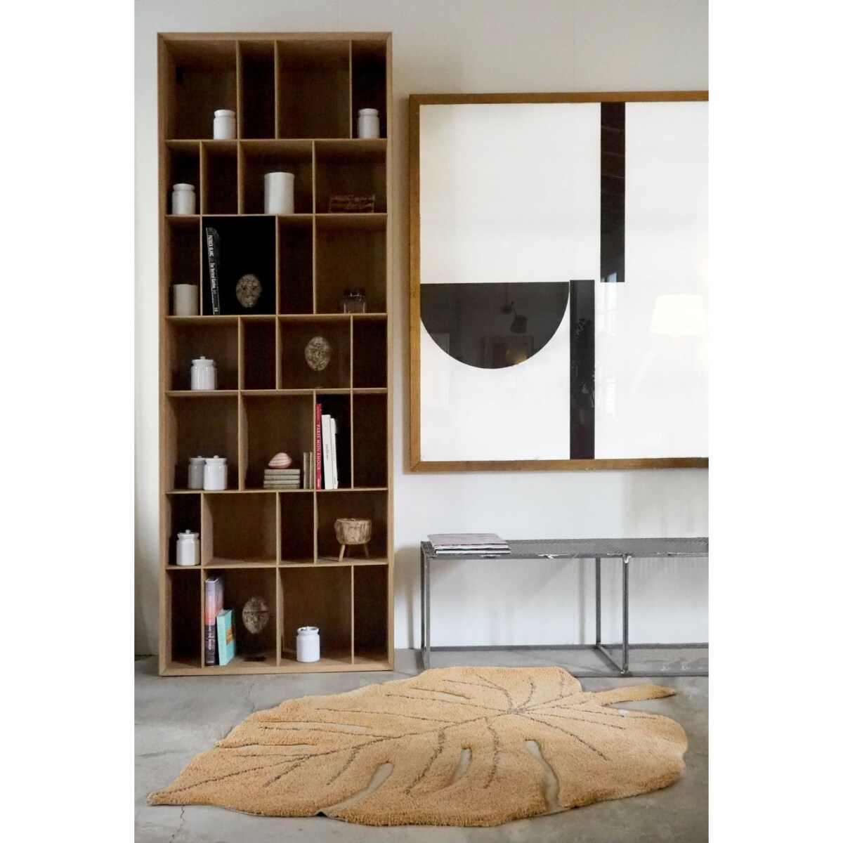 Dywan bawełniany Monstera Honey 120x180 cm Lorena Canals