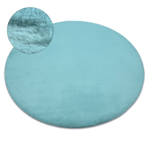 Dywan BUNNY koło aqua niebieski IMITACJA koło 80 cm