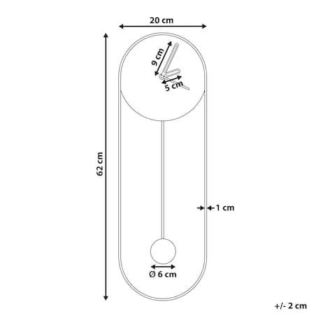 Zegar ścienny SALVAN 20 cm Metal Jasnozielony