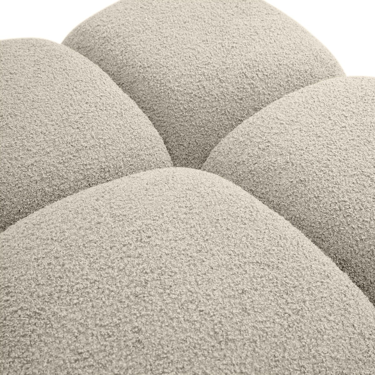 Pufa poczwórna PALIA - II bouclé 43,5x72x72 beżowa