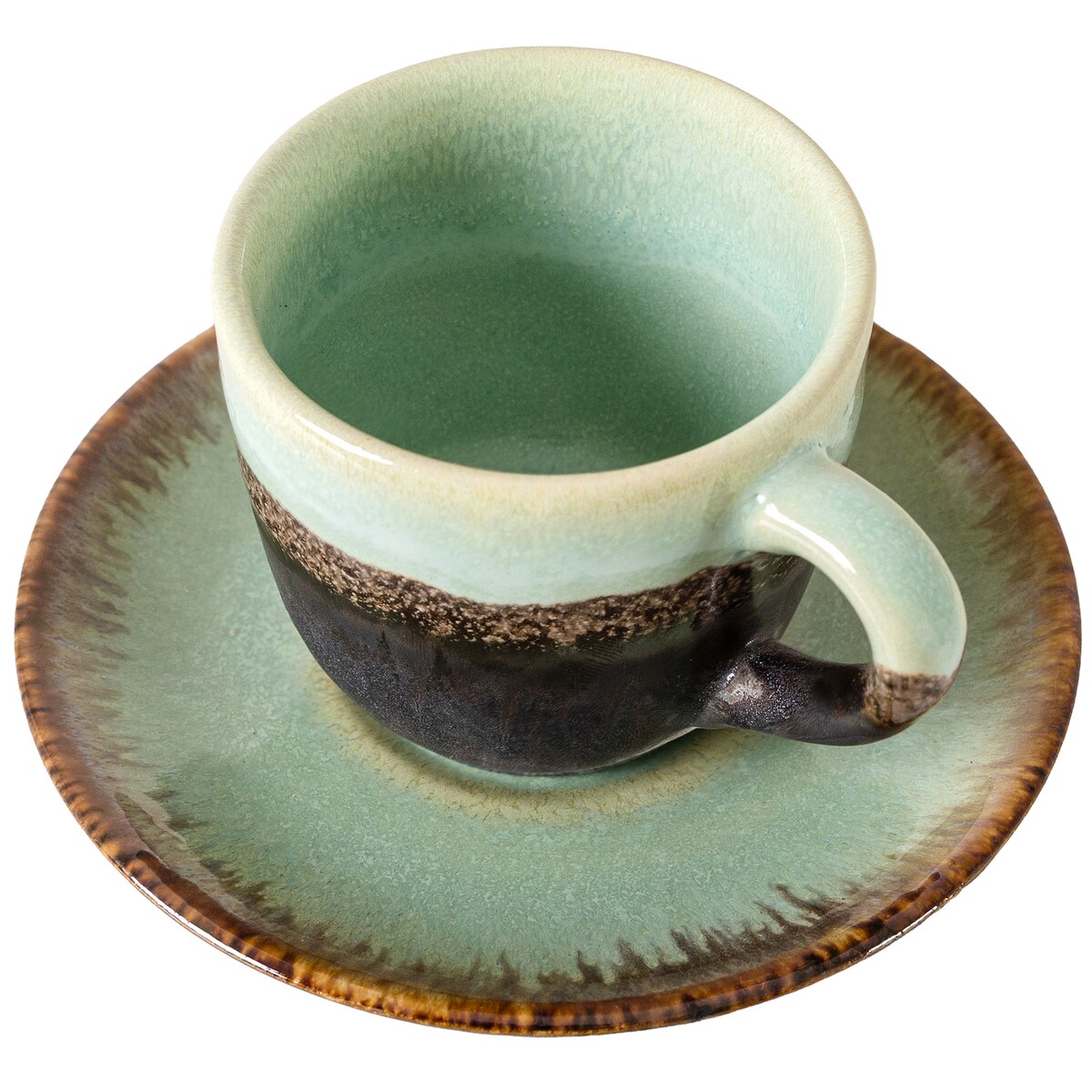 Konsimo PRIMA Zestaw kawowy 6 os. (18 el.), szałwiowy