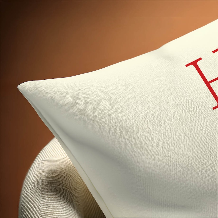 Poduszka świąteczna - Ho Ho Ho - beżowa 40x60 cm