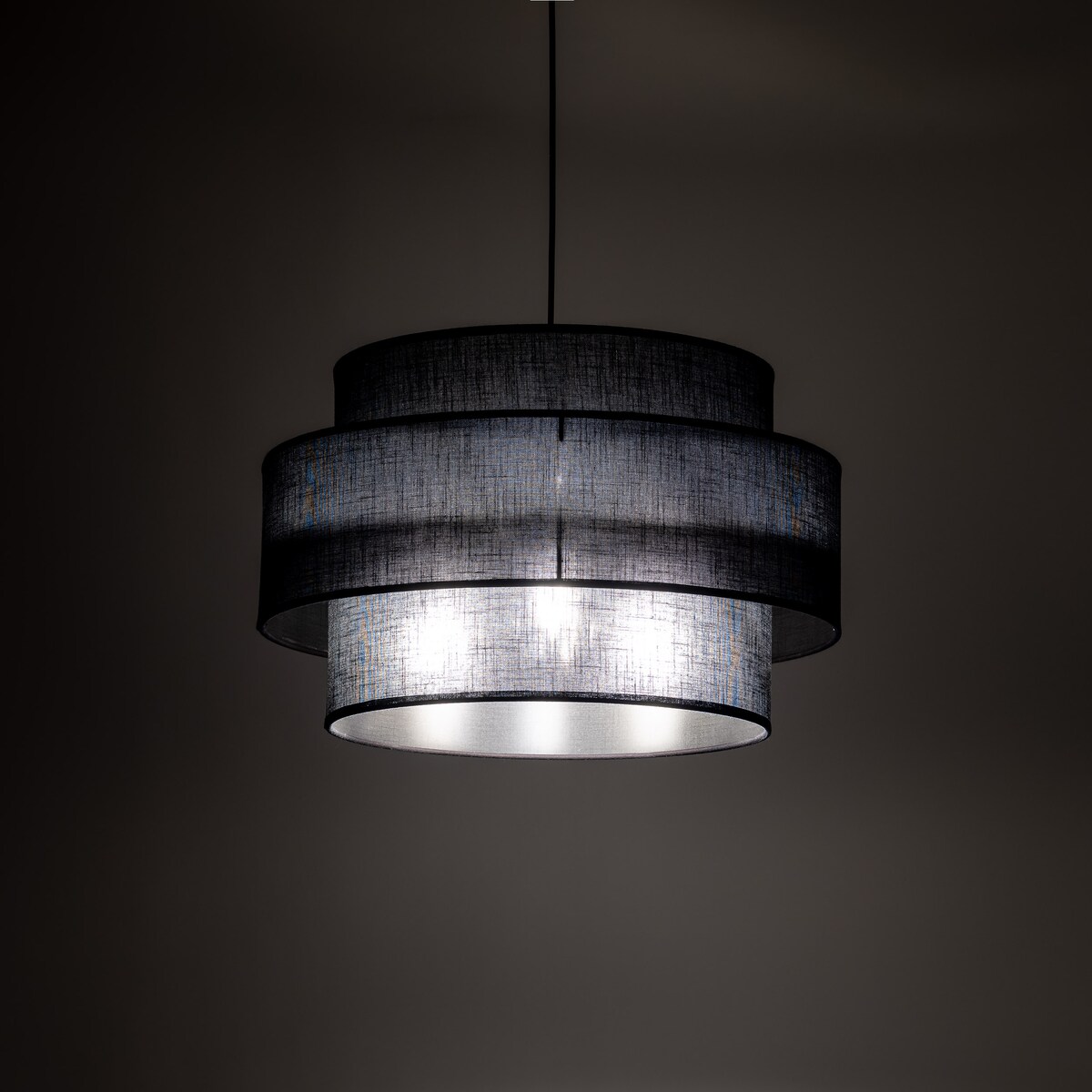 Lampa wisząca CALISTO BLACK 5099 TK Lighting czarna metalowa 3xE27 regulowana do salonu i jadalni