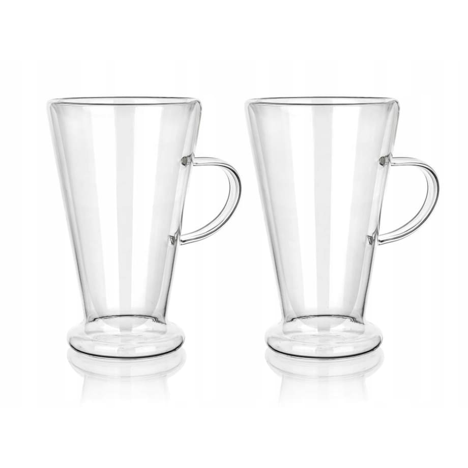 2x SZKLANKA KUBEK termiczna 400 ml podwójna ścianka na kawę herbatę latte