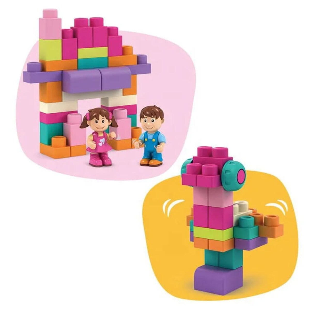 SOFT blocks + laleczki - miękkie klocki konstrukcyjne 62 elementy