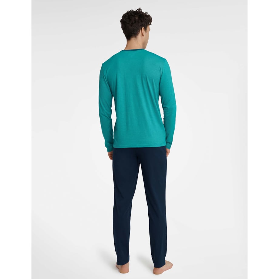 Piżama Udon 40944-66X Turkusowo-Granatowy Turkusowo-Granatowy, XL