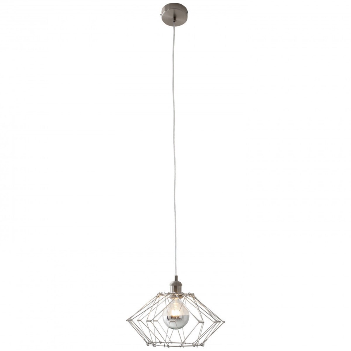 Regulowana LAMPA wisząca 6115359 Nave druciana OPRAWA metalowy ZWIS klatka chrom