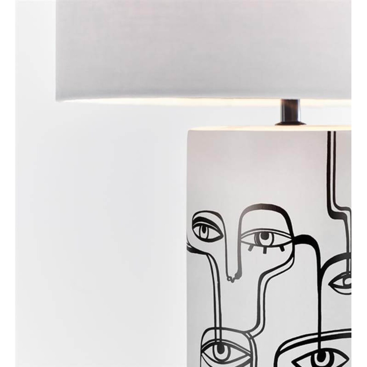 Nowoczesna lampa nocna Family na szafkę nocną biała czarna