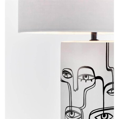 Nowoczesna lampa nocna Family na szafkę nocną biała czarna