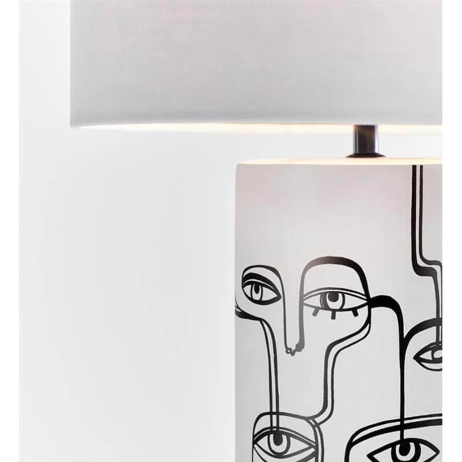 Nowoczesna lampa nocna Family na szafkę nocną biała czarna