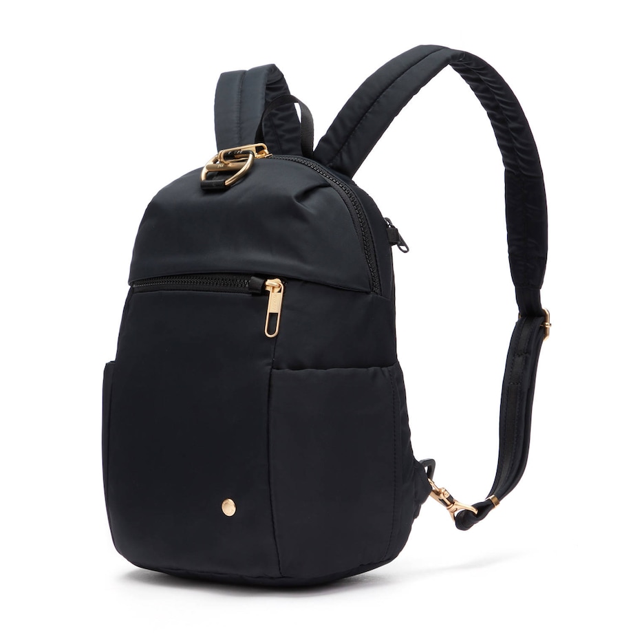Plecak mini damski antykradzieżowy 8L Pacsafe Citysafe Econyl® - czarna