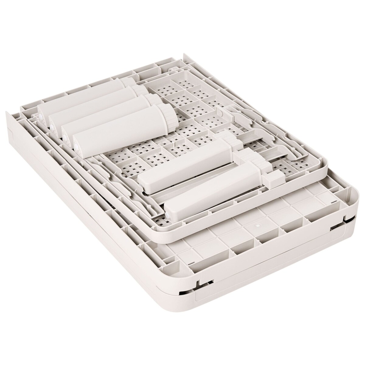 Leżak ogrodowy OSSIMO Rozkładany Materiał syntetyczny Jasnoszary